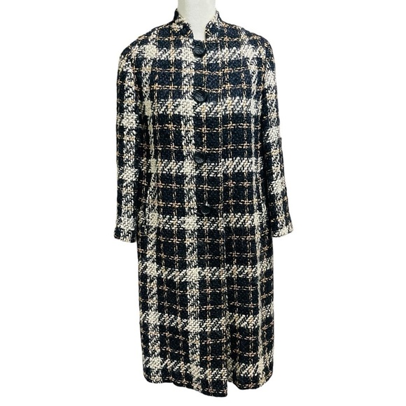 Vintage Peck & Peck Women’s Scottish Fabric Heavyweight Tweed Button Down Coat - Picture 2 of 16